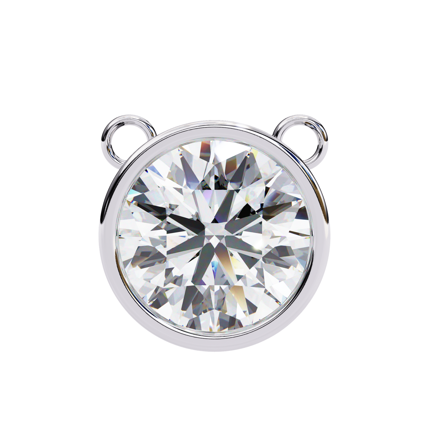 aurora bezel solitaire lab grown diamond necklace