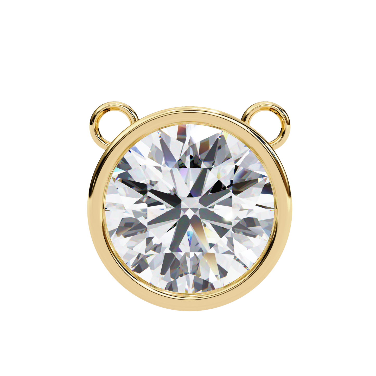 aurora bezel solitaire lab grown diamond necklace