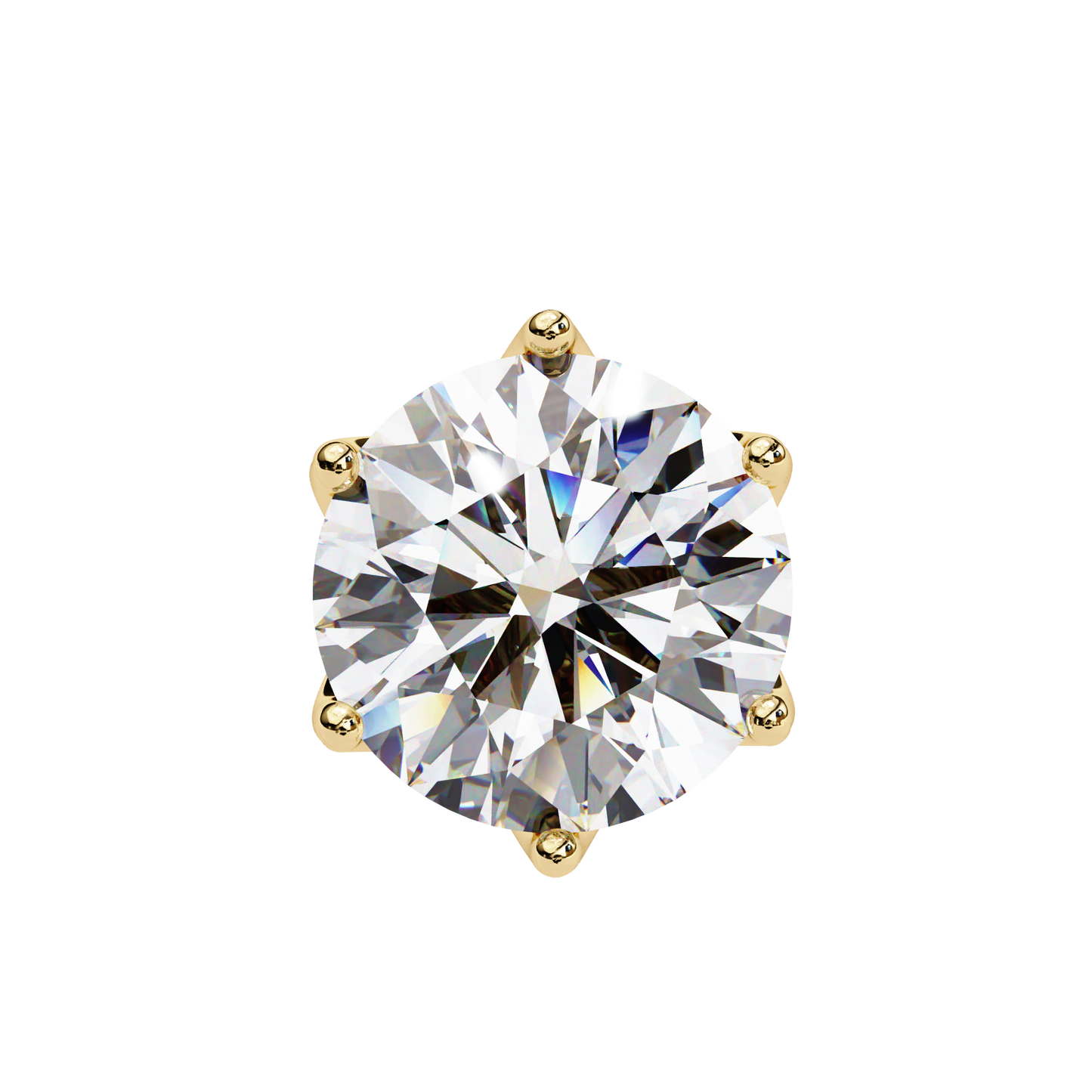crown classic round lab grown diamond earrings