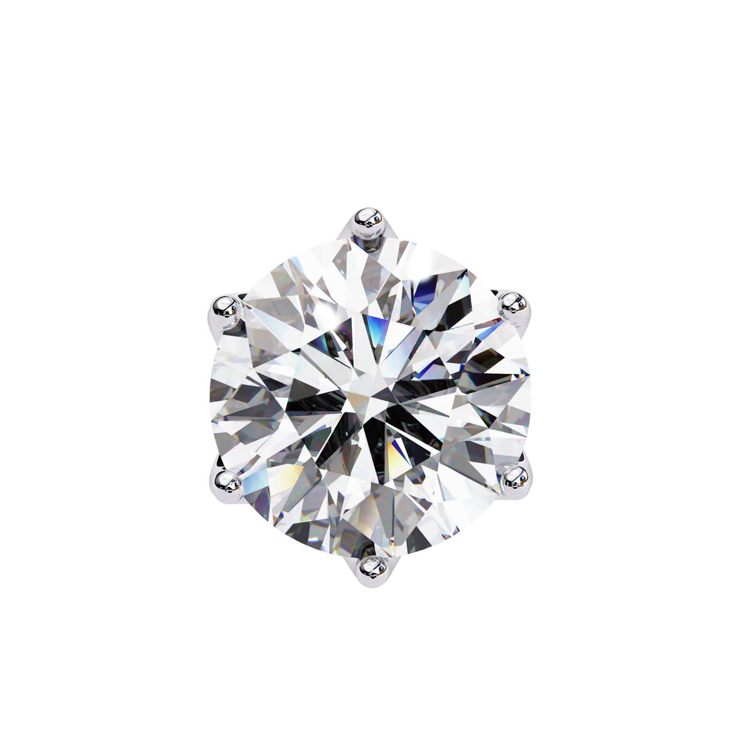 crown classic round lab grown diamond earrings