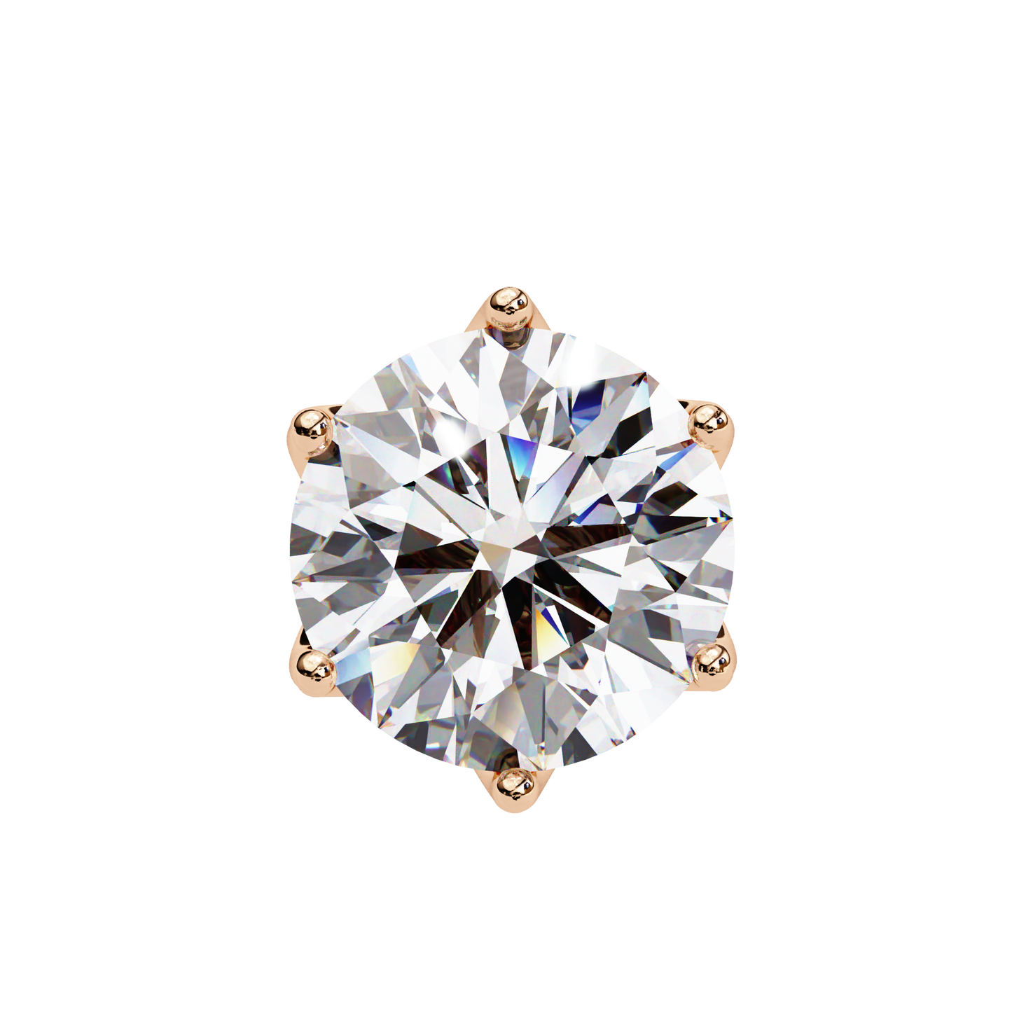 crown classic round lab grown diamond earrings