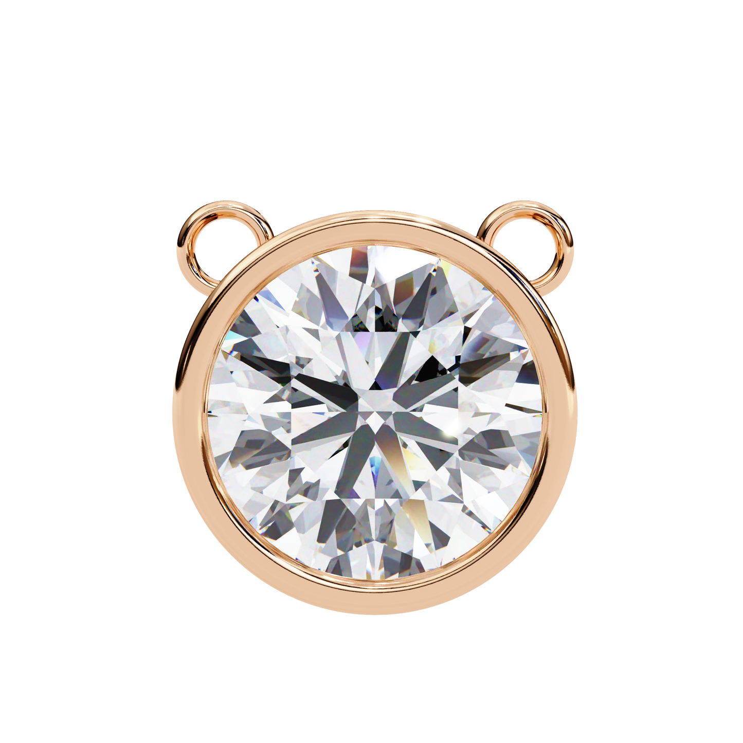 aurora bezel solitaire lab grown diamond necklace