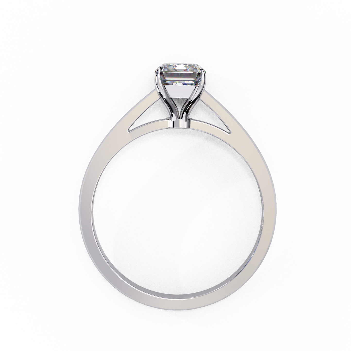 solene radiant solitaire lab grown diamond ring