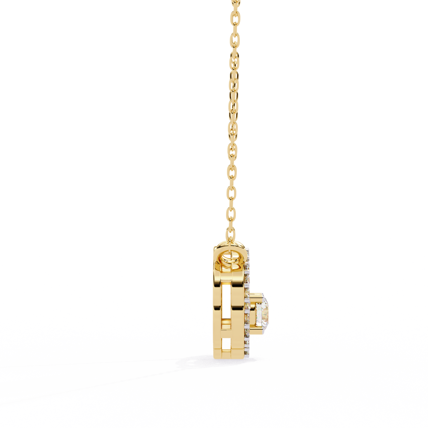 blossom cluster lab grown diamond pendant