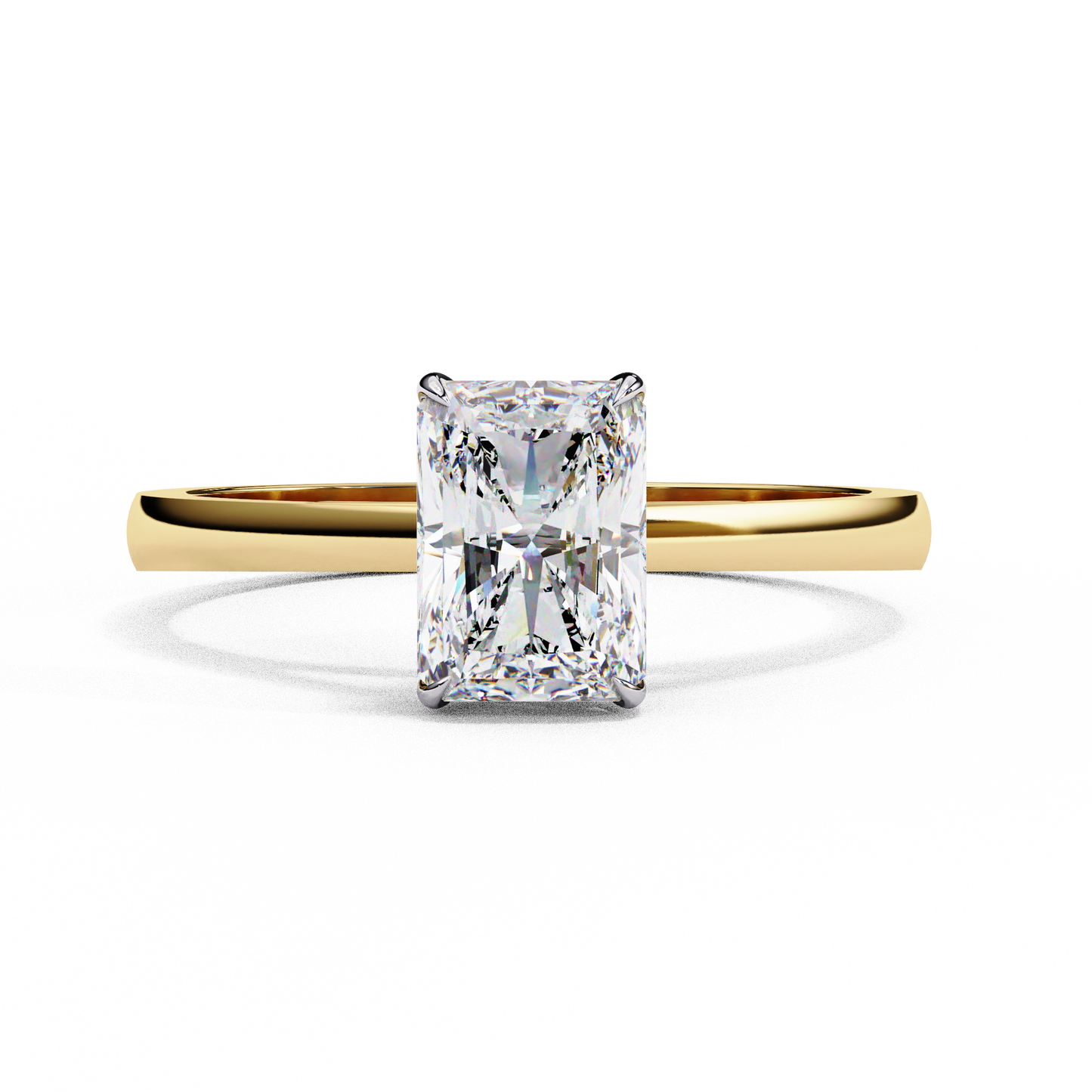 solene radiant solitaire lab grown diamond ring