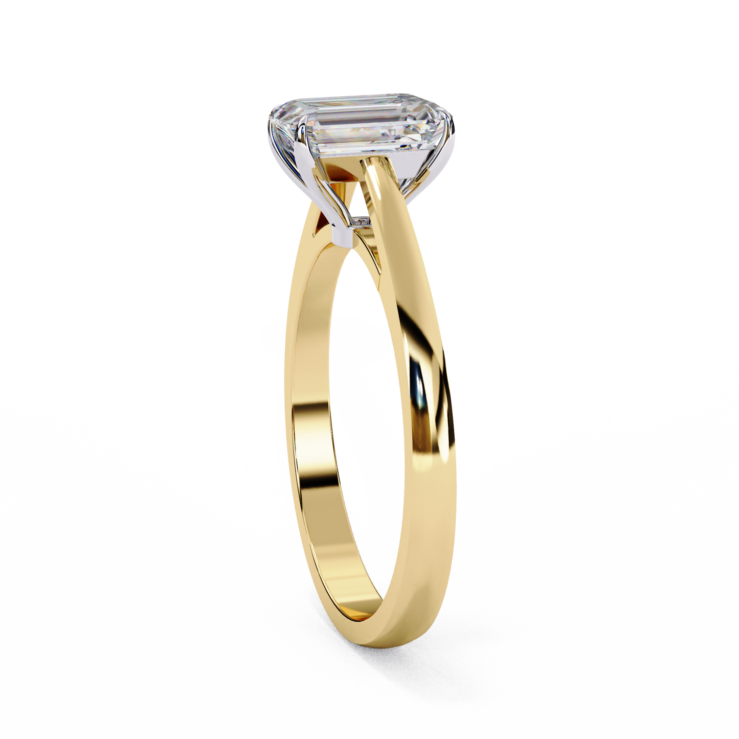 solene radiant solitaire lab grown diamond ring