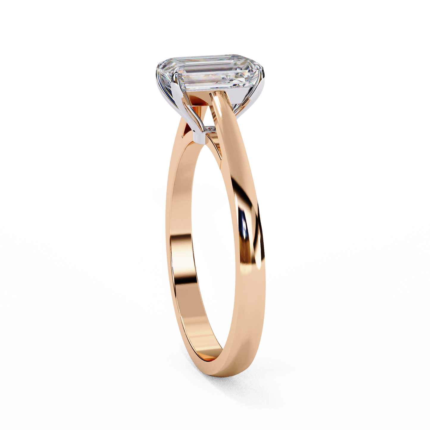 solene radiant solitaire lab grown diamond ring