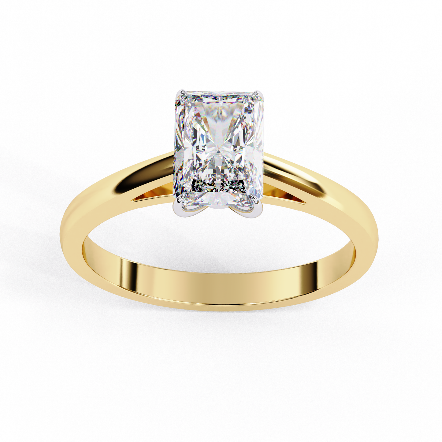 solene radiant solitaire lab grown diamond ring
