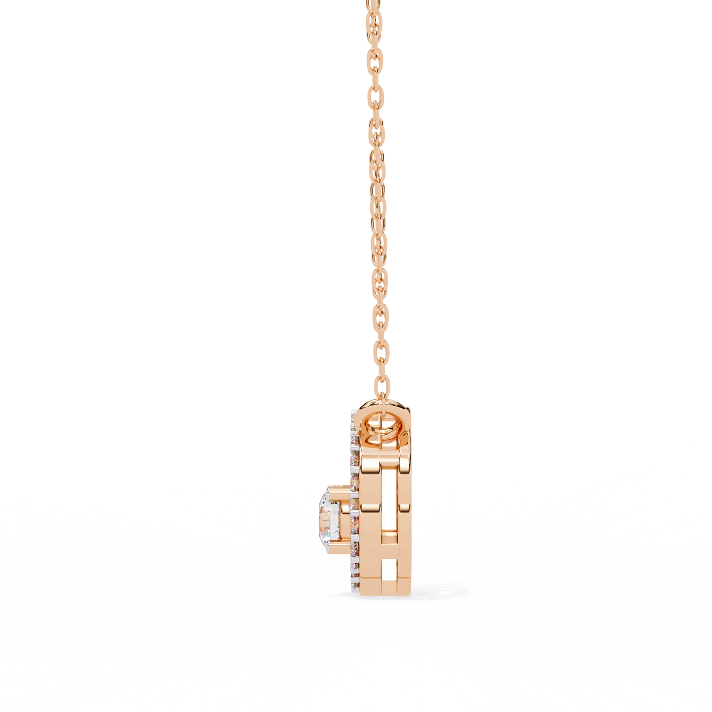 blossom cluster lab grown diamond pendant