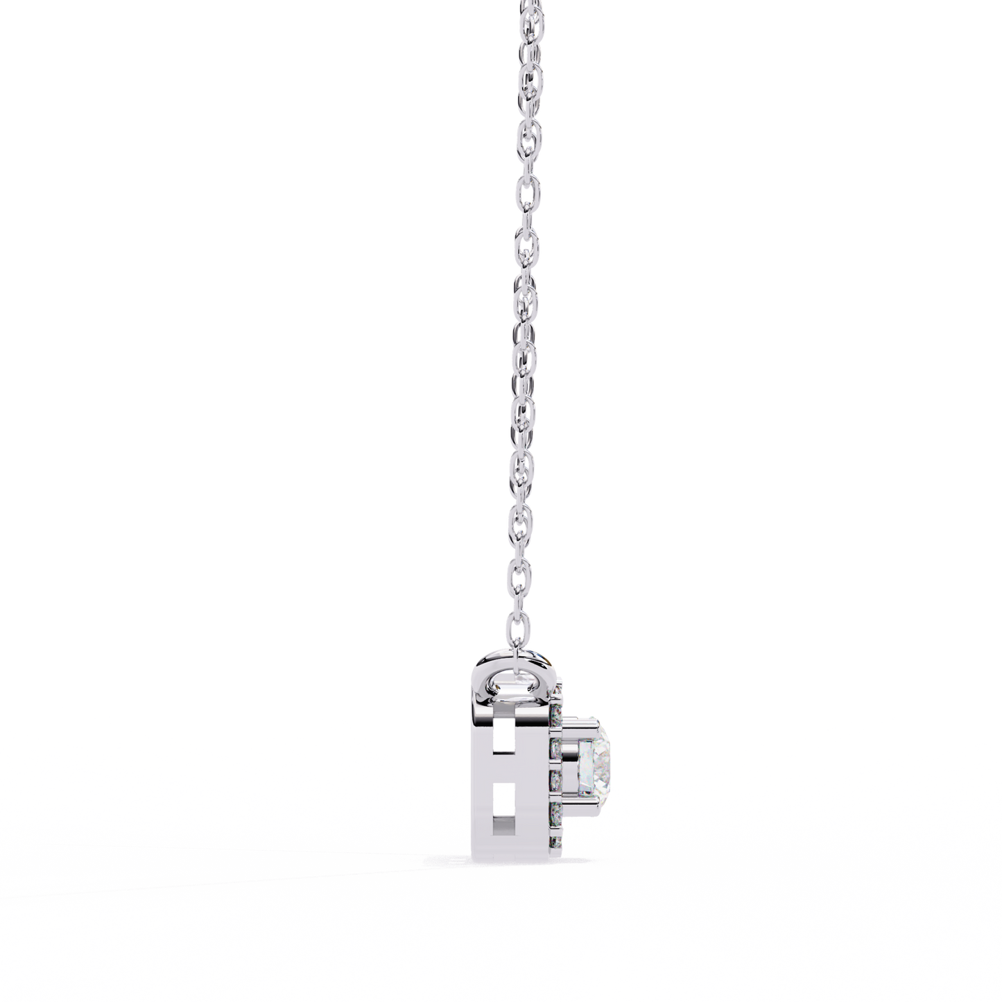 empress round lab grown diamond pendant