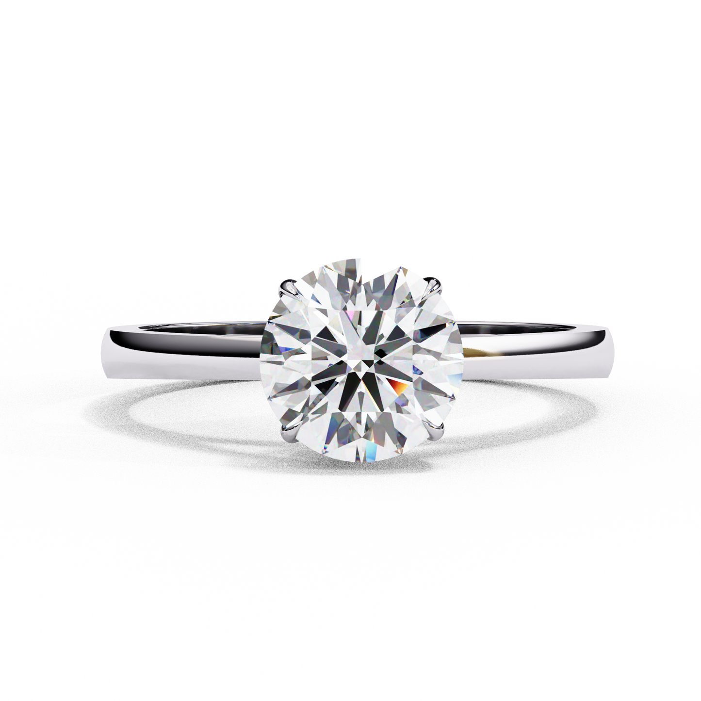 celestia round solitaire ring