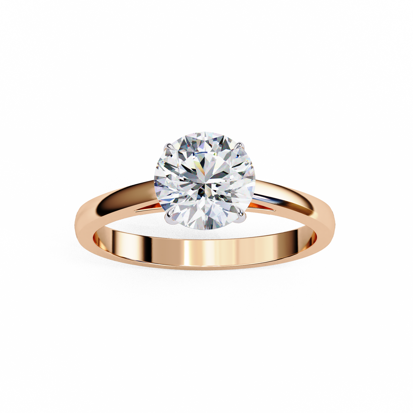 celestia round solitaire ring