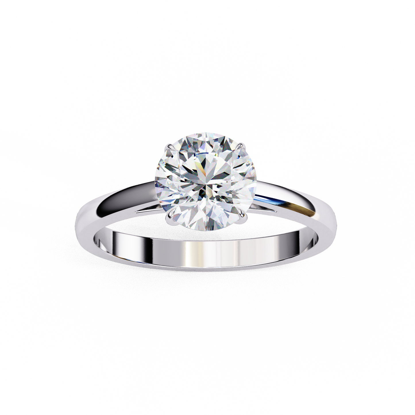 celestia round solitaire ring