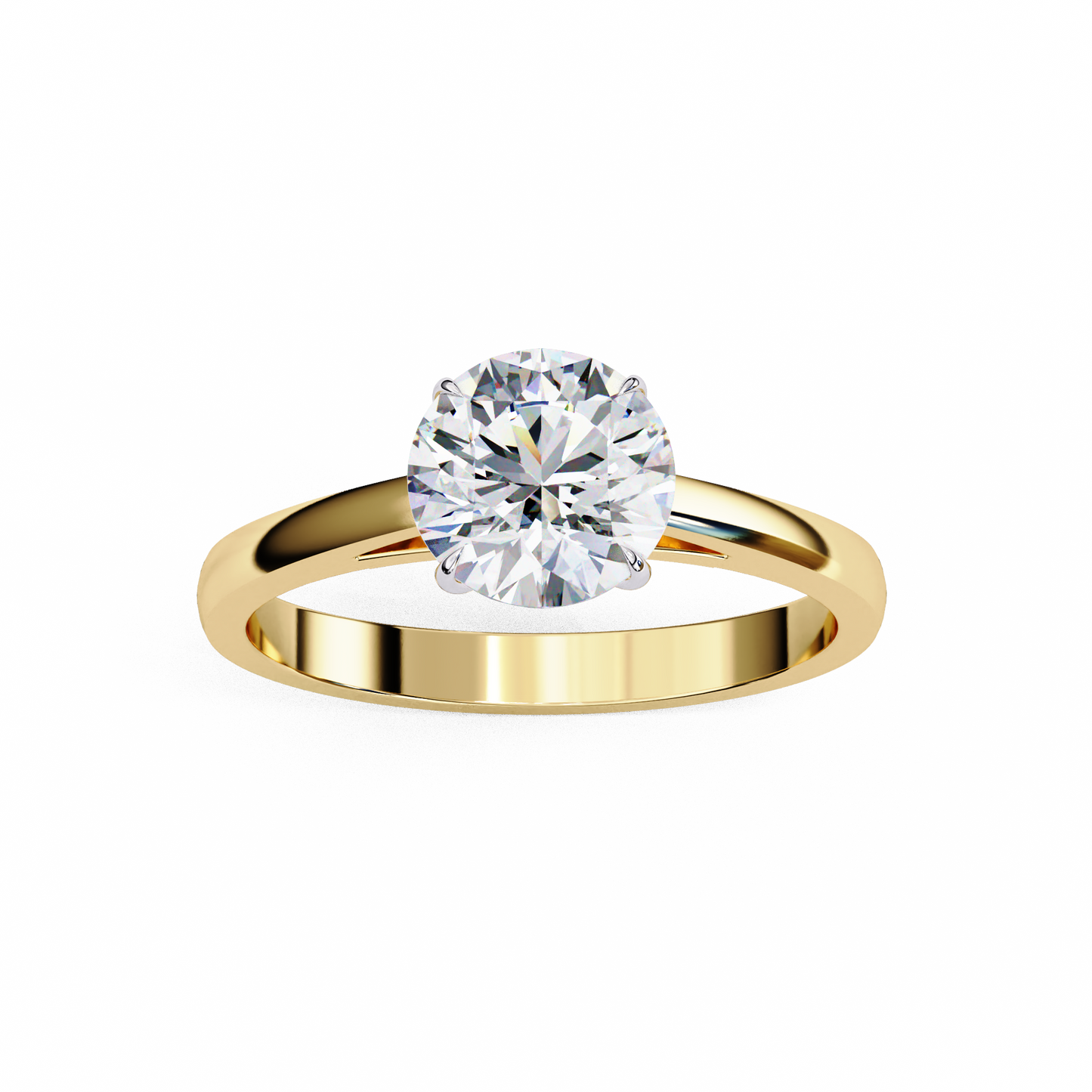 celestia round solitaire ring
