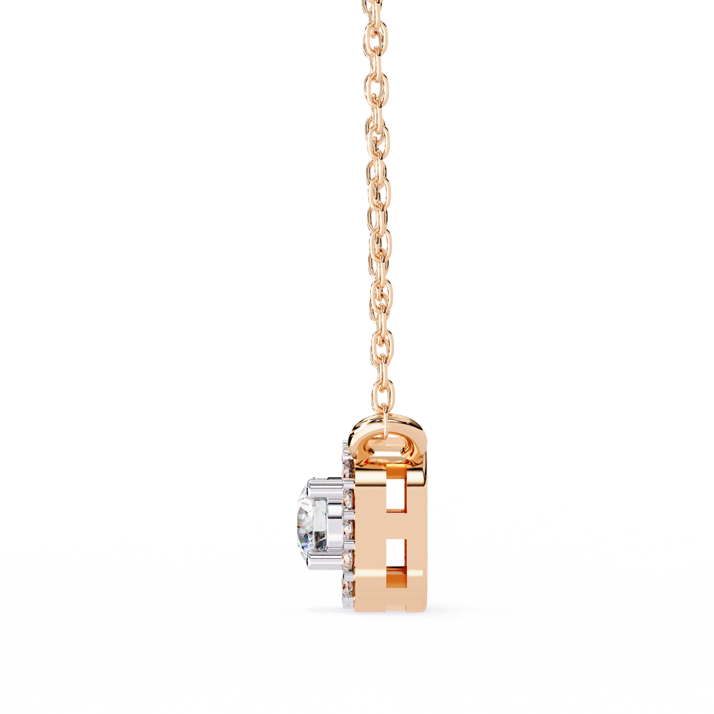 empress round lab grown diamond pendant