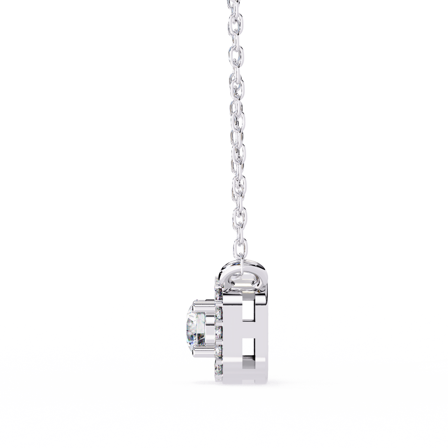 empress round lab grown diamond pendant