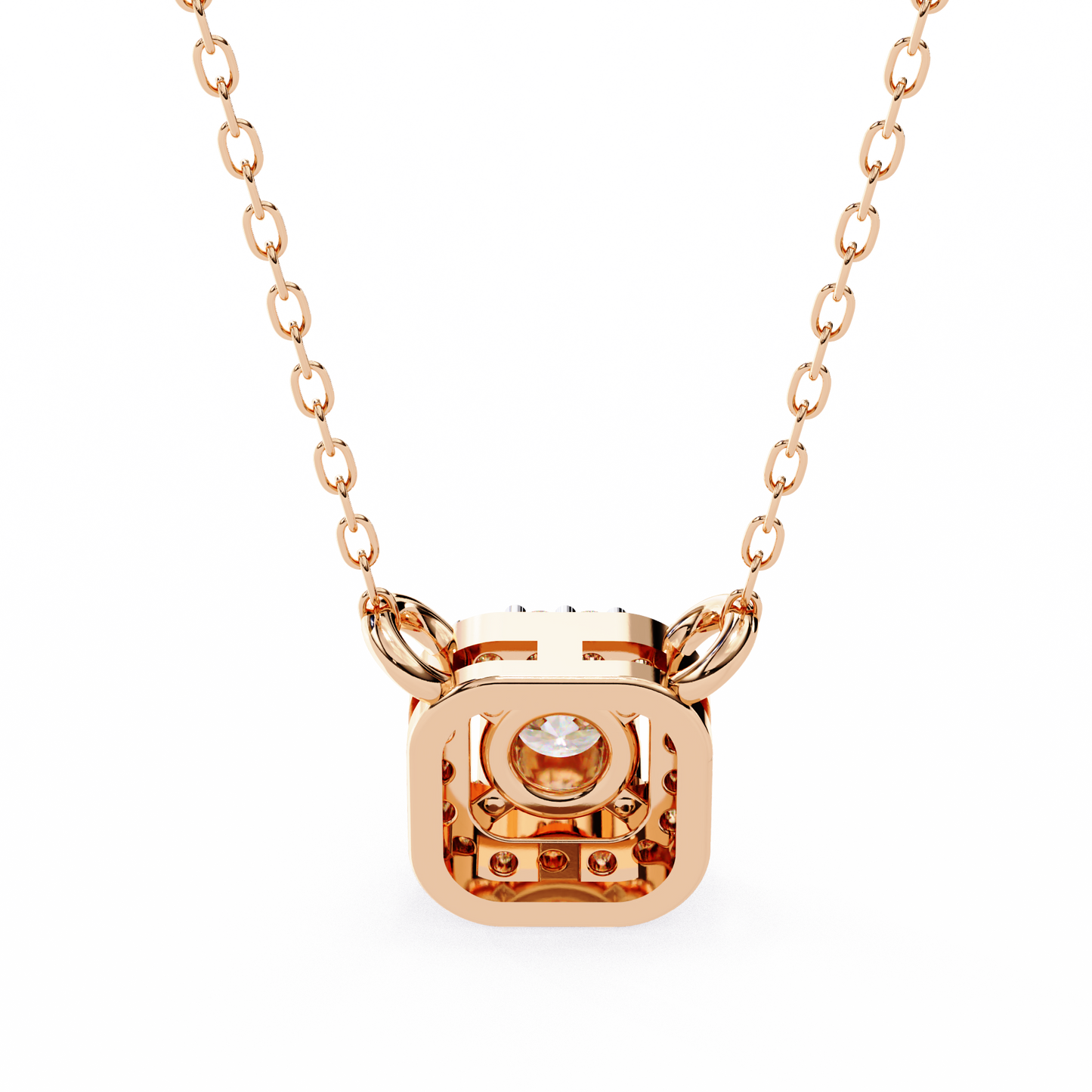 empress round lab grown diamond pendant