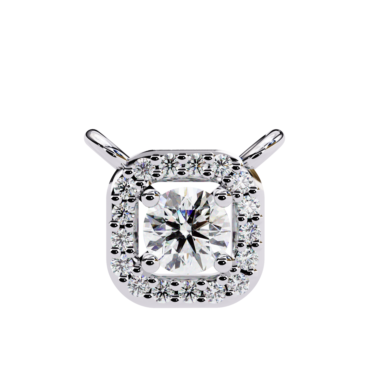 empress round lab grown diamond pendant