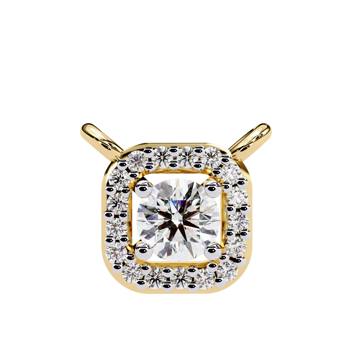 empress round lab grown diamond pendant