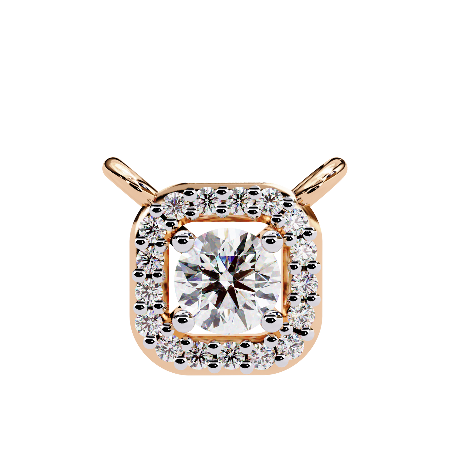 empress round lab grown diamond pendant