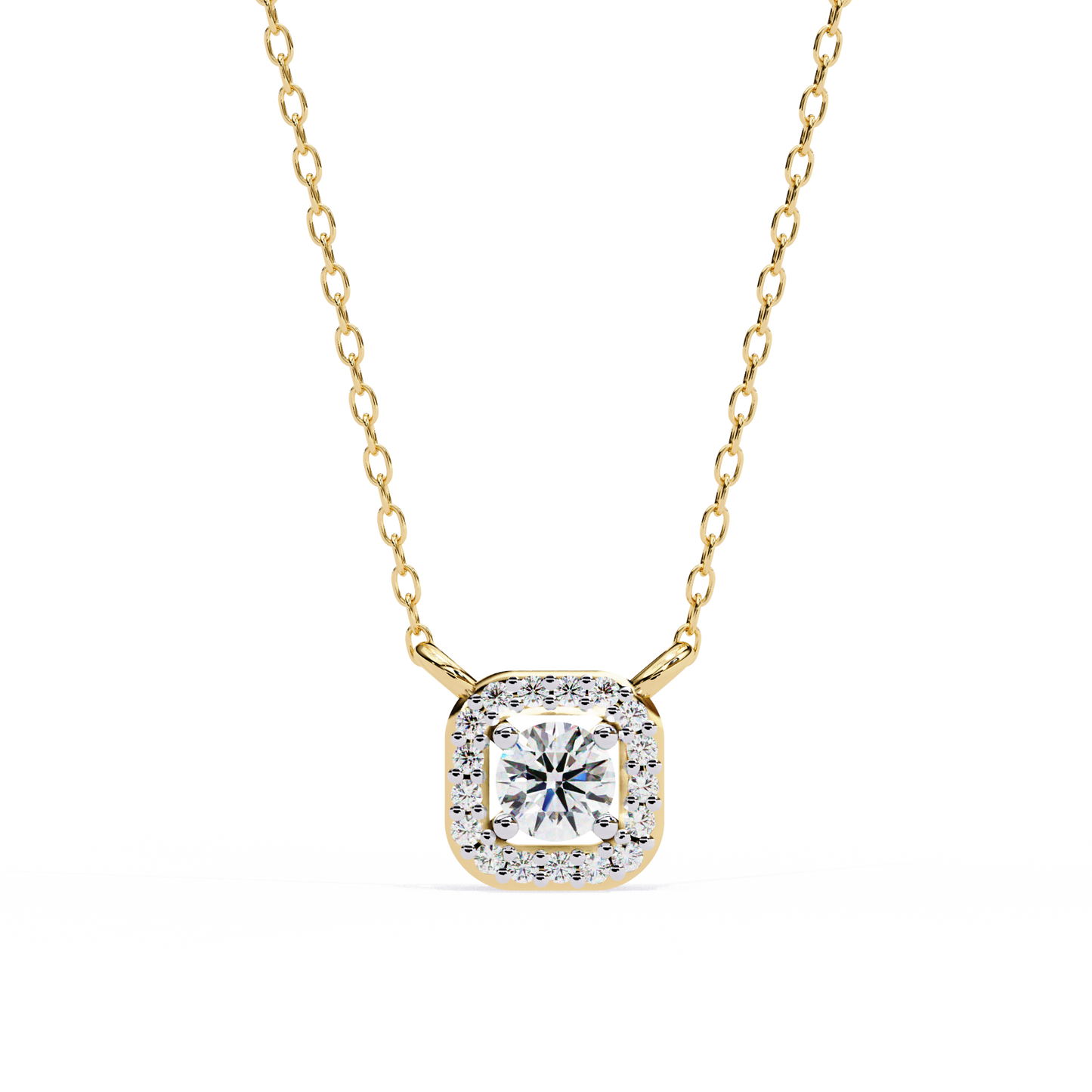 empress round lab grown diamond pendant