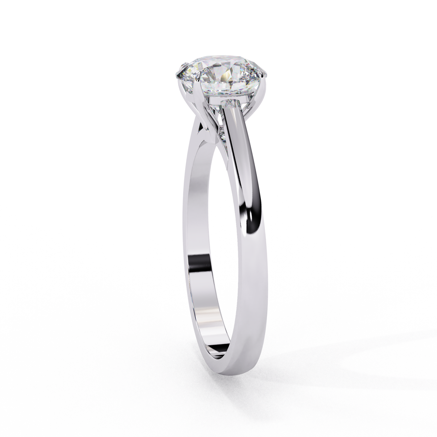 celestia round solitaire ring