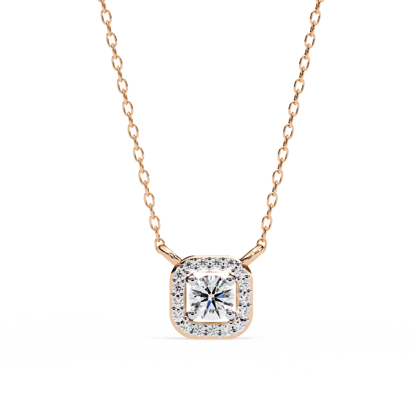 empress round lab grown diamond pendant