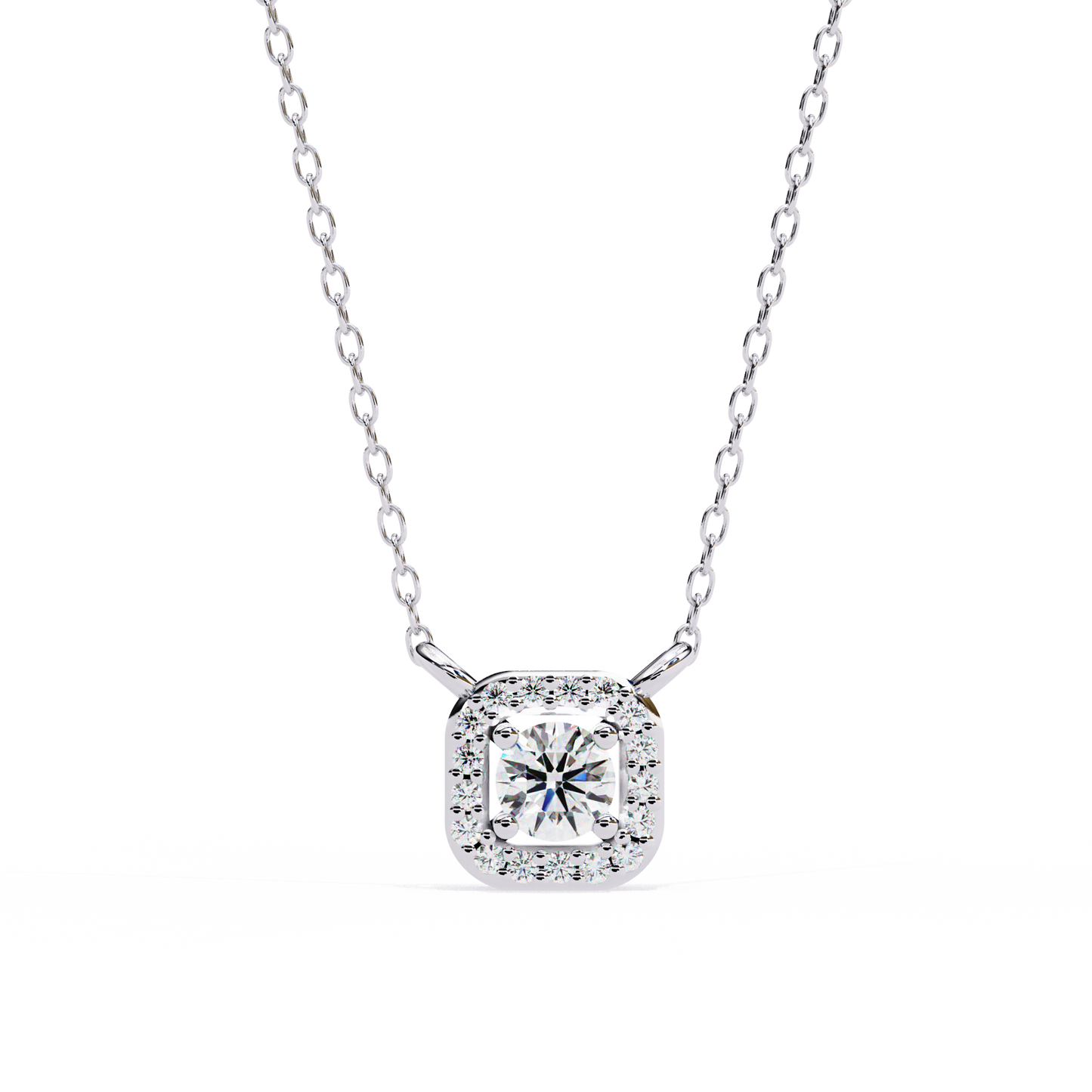 empress round lab grown diamond pendant