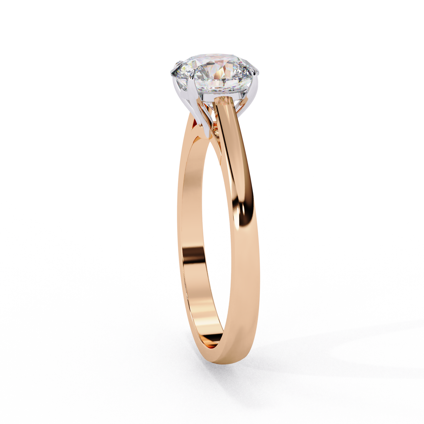 celestia round solitaire ring