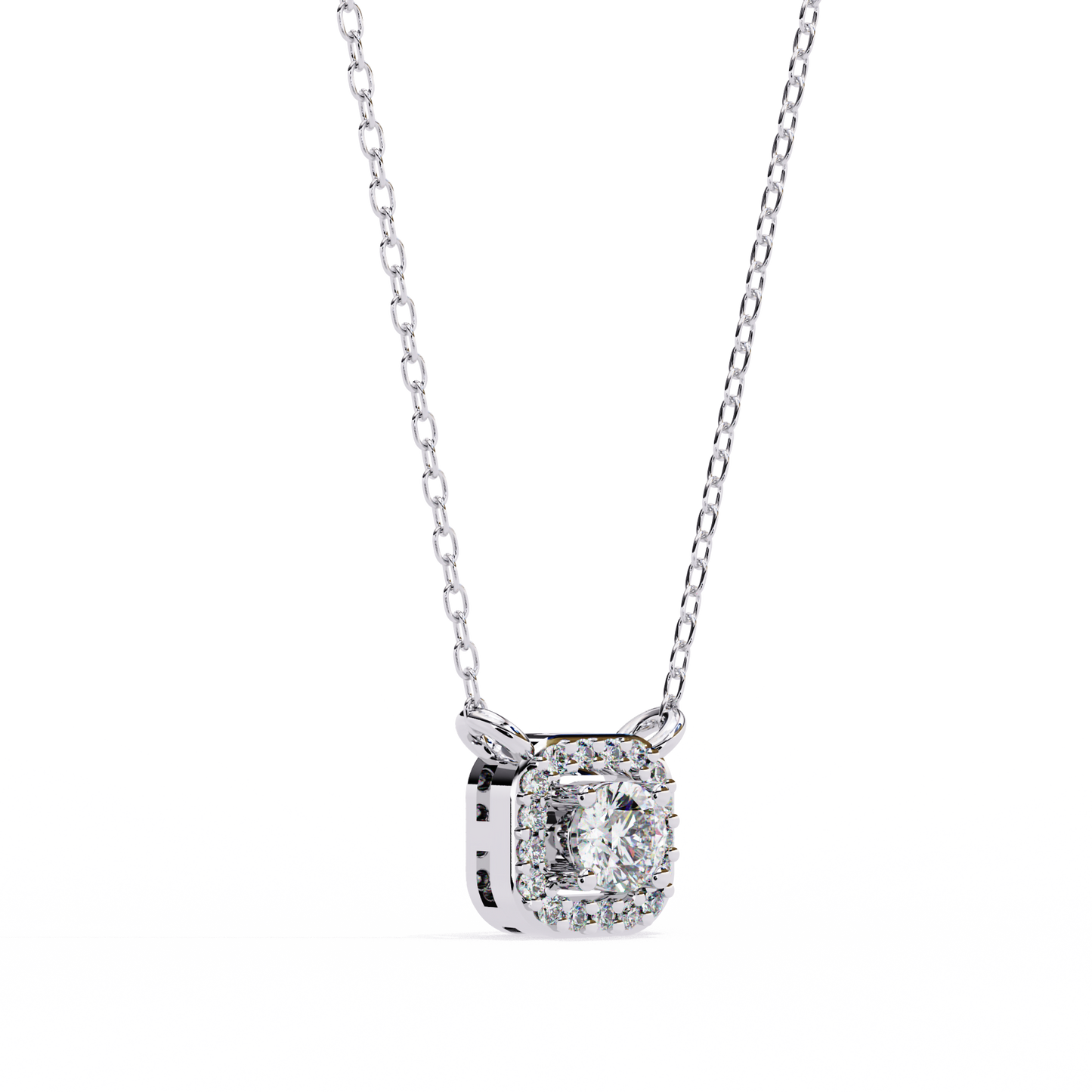 empress round lab grown diamond pendant
