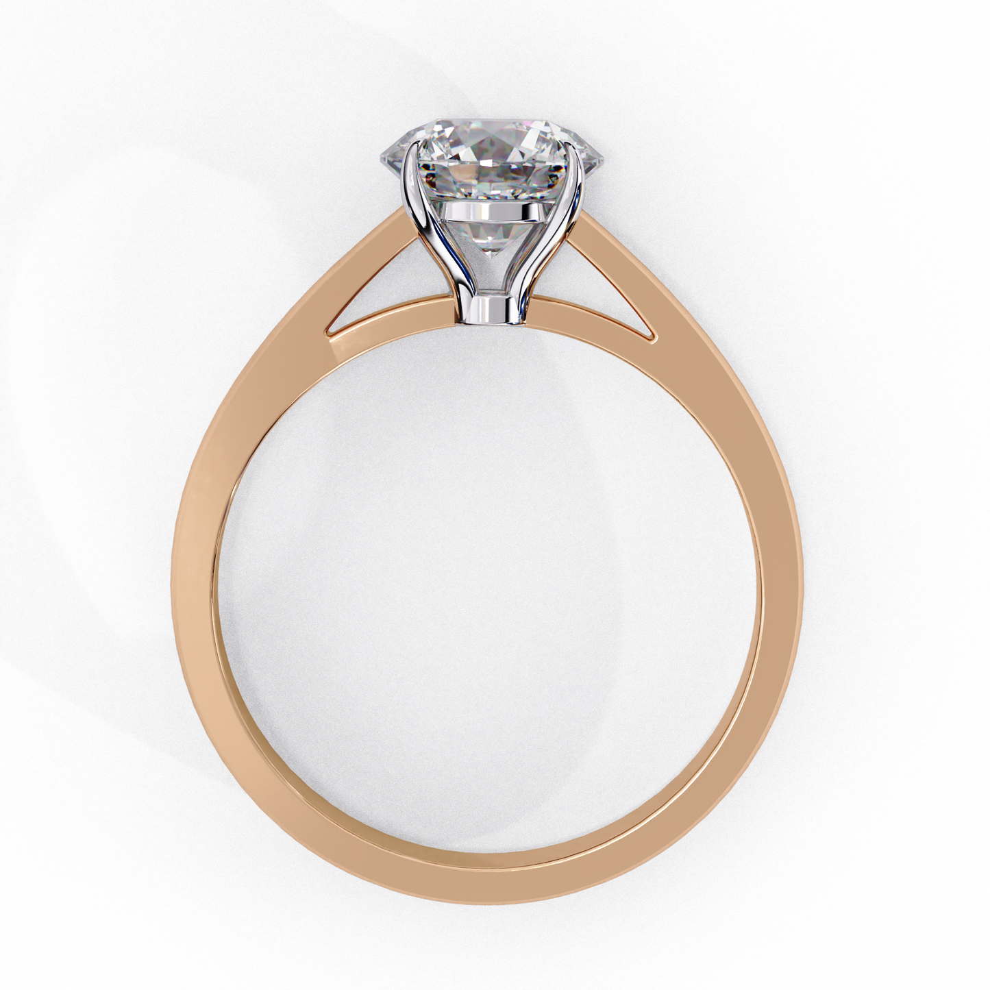 celestia round solitaire ring