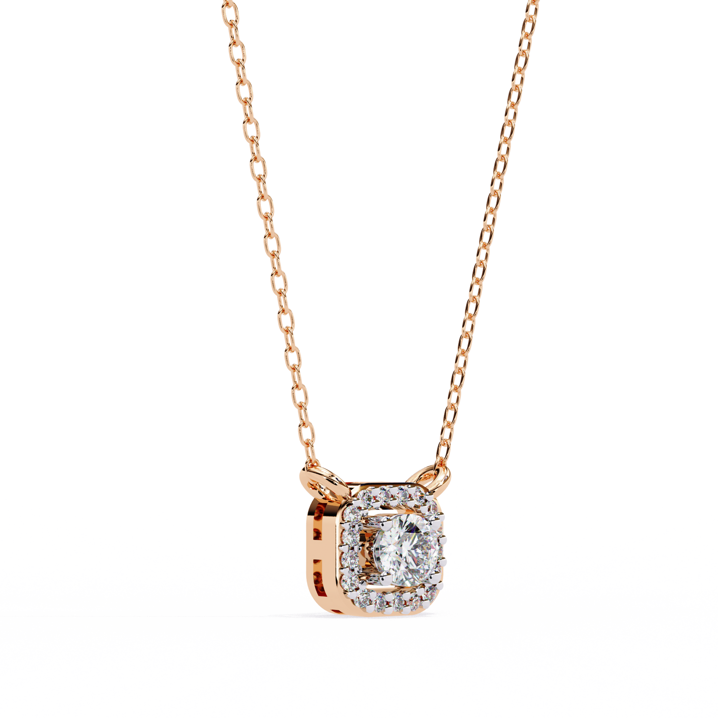 empress round lab grown diamond pendant