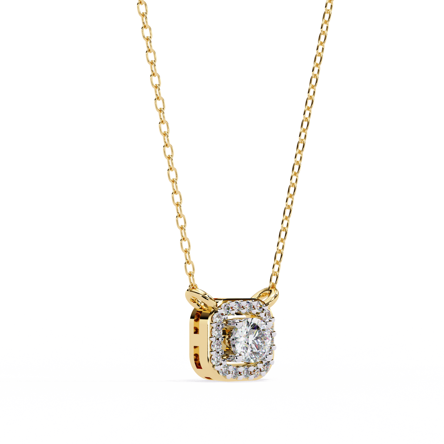 empress round lab grown diamond pendant
