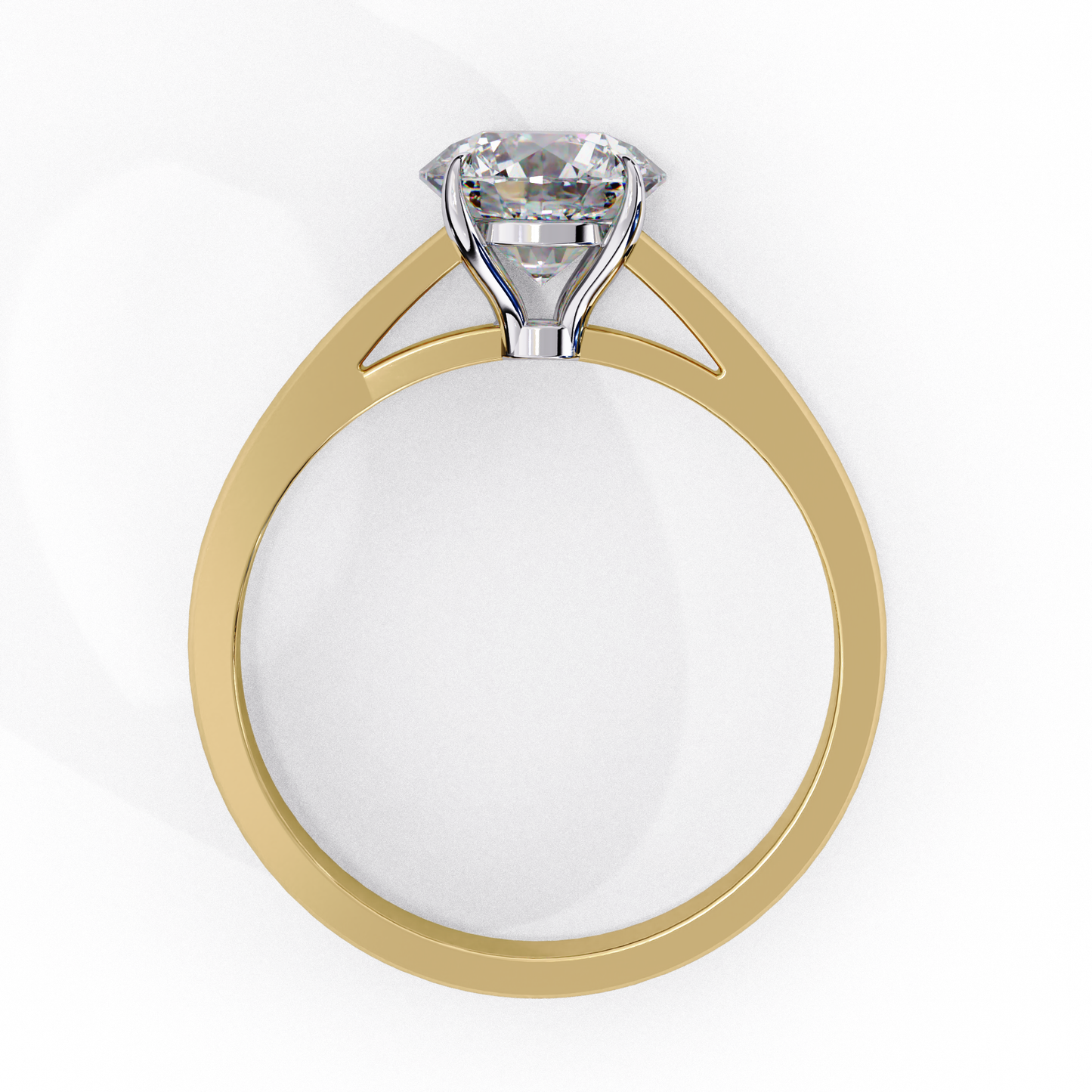 celestia round solitaire ring