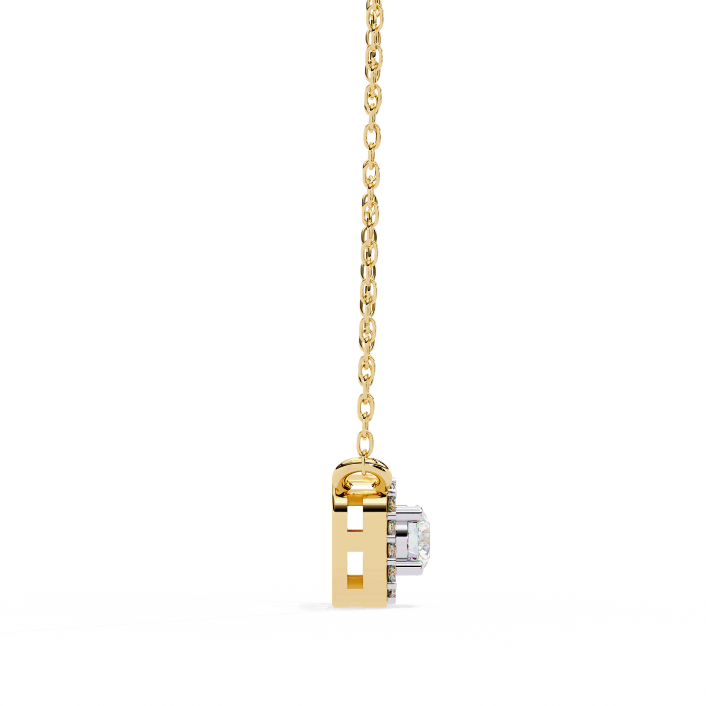 empress round lab grown diamond pendant
