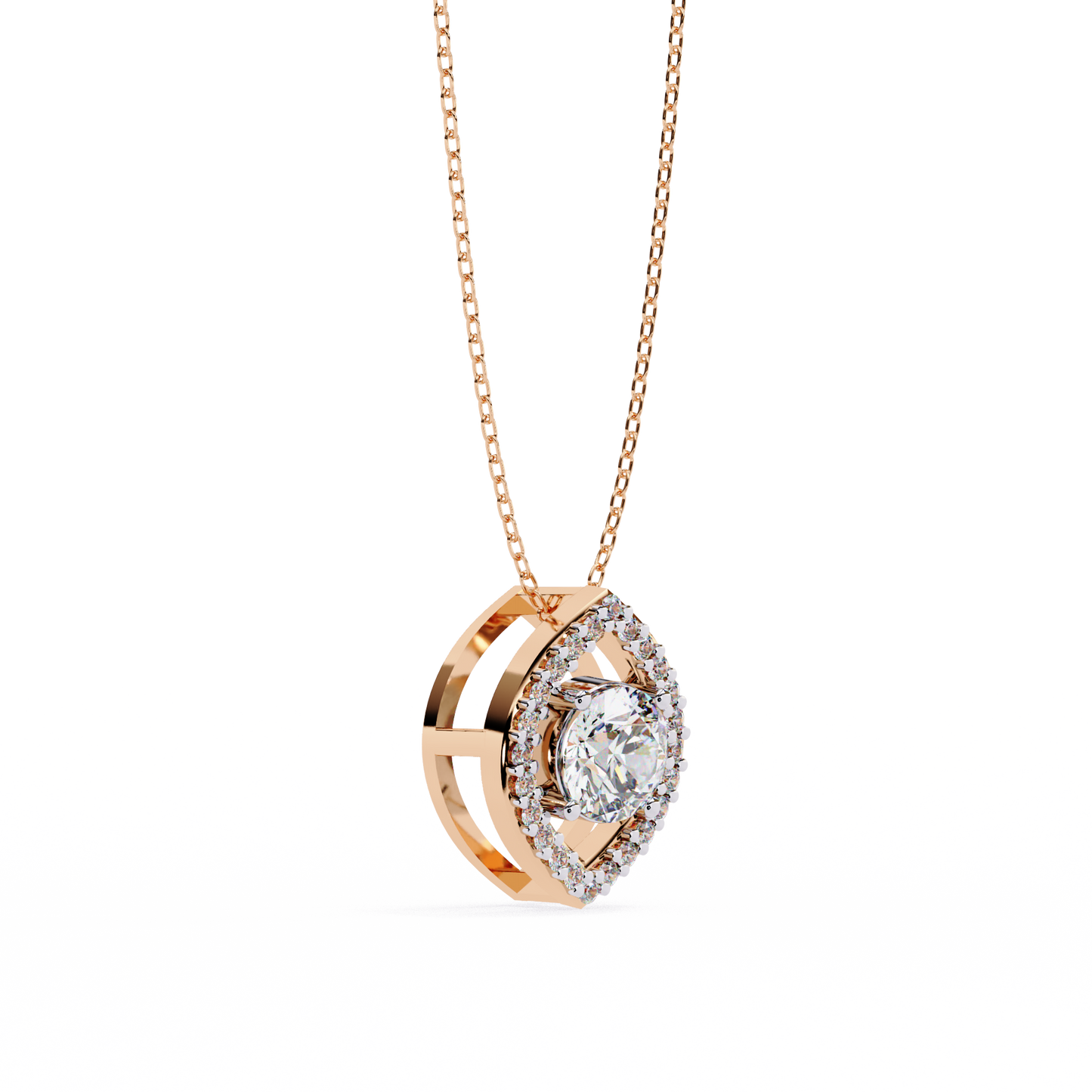 elara eye lab grown diamond pendant