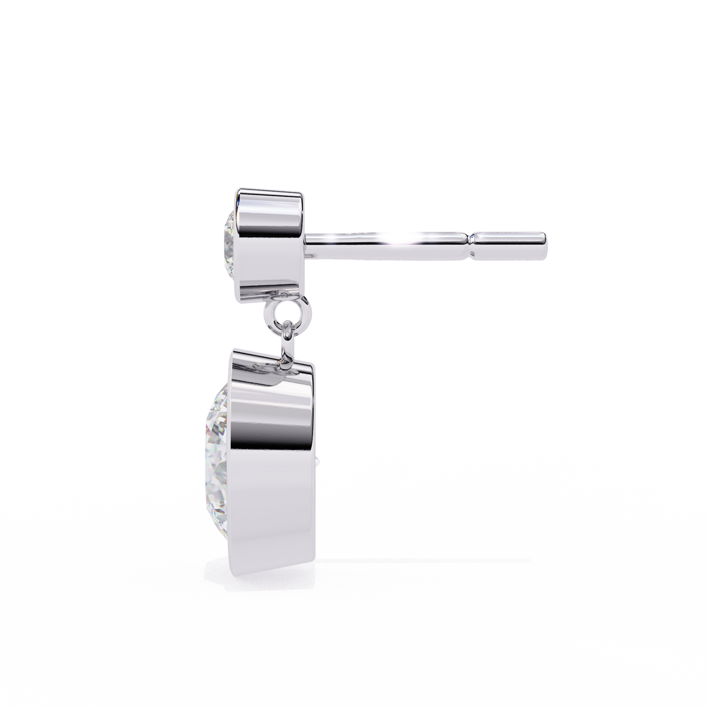 aura double bezel drop lab grown diamond studs
