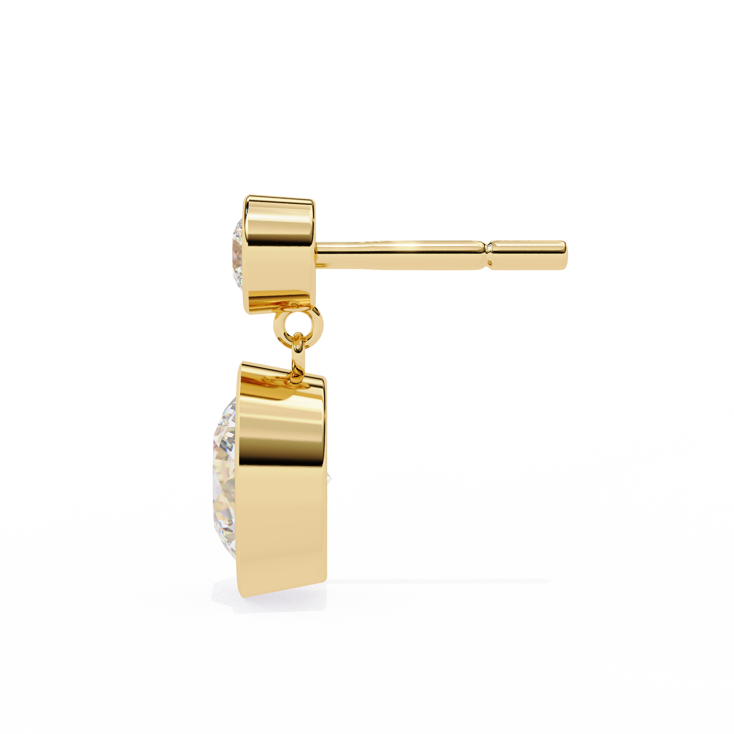 aura double bezel drop lab grown diamond studs