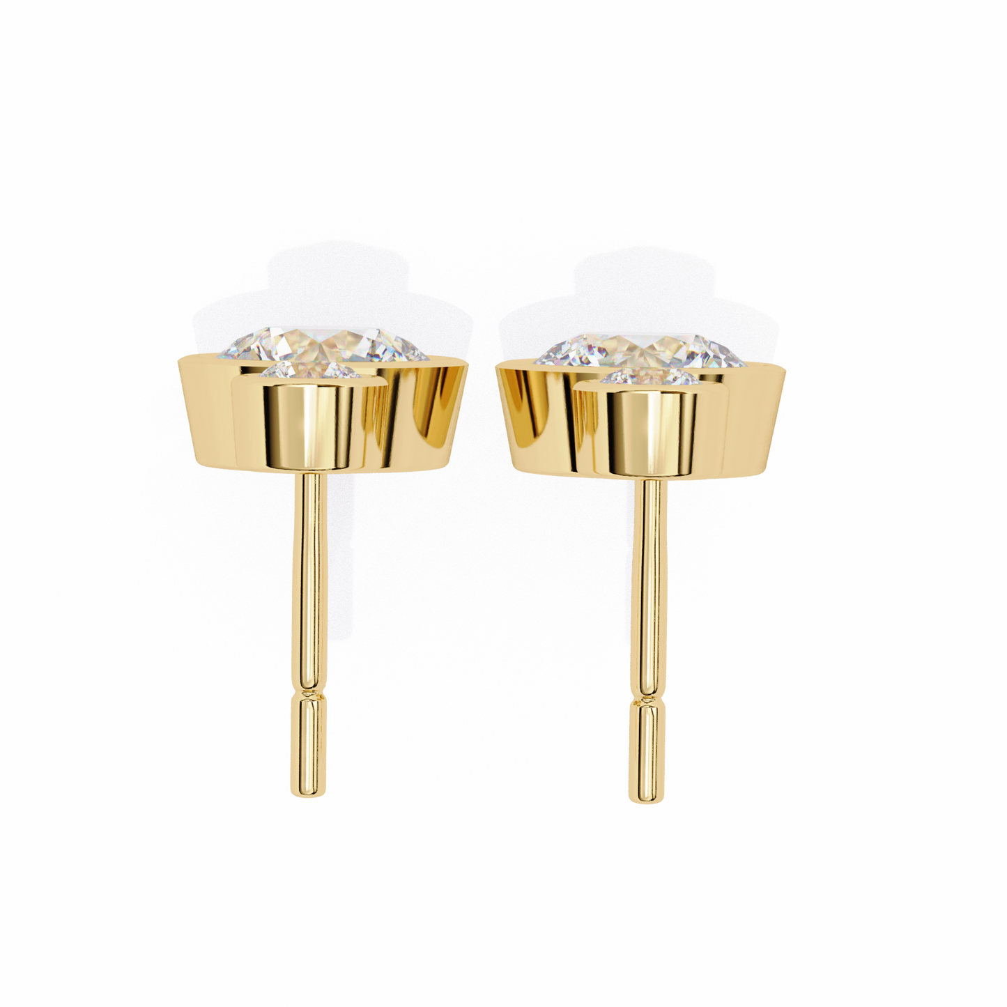 aura double bezel drop lab grown diamond studs