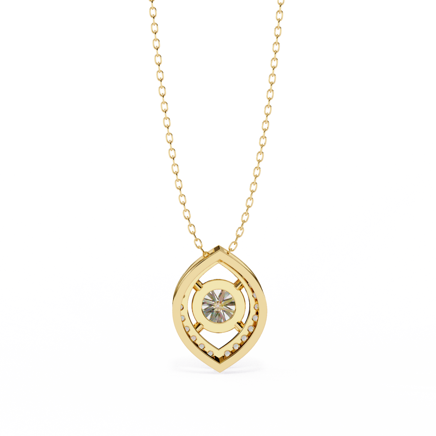 elara eye lab grown diamond pendant