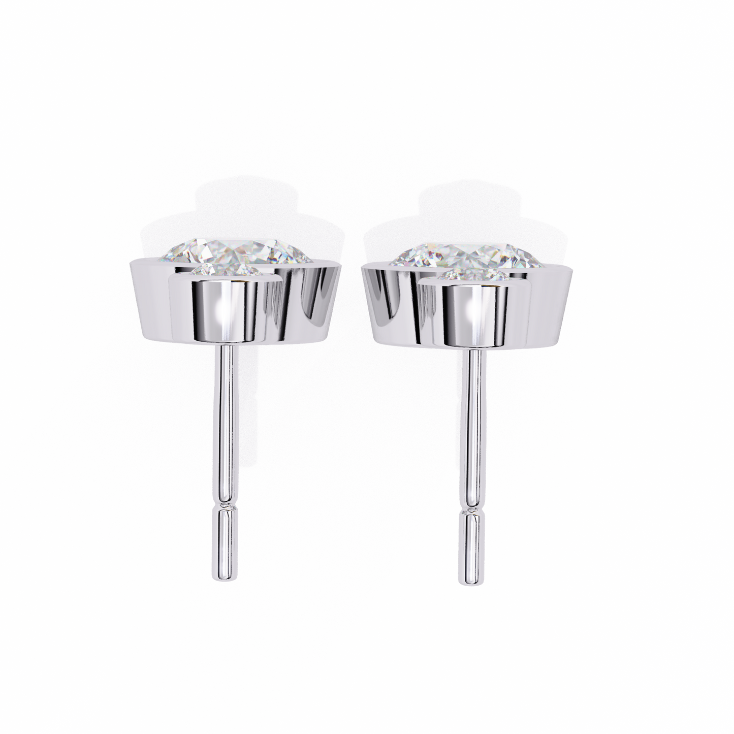 aura double bezel drop lab grown diamond studs