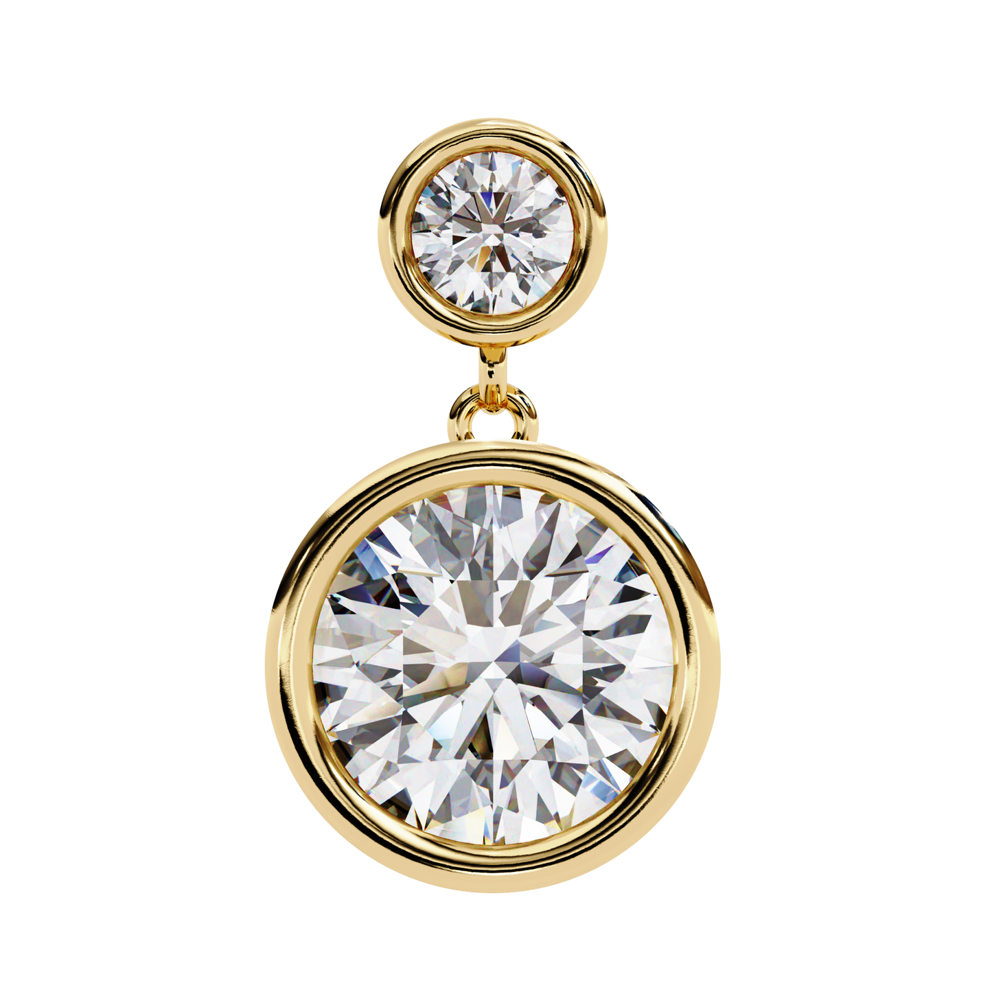 aura double bezel drop lab grown diamond studs