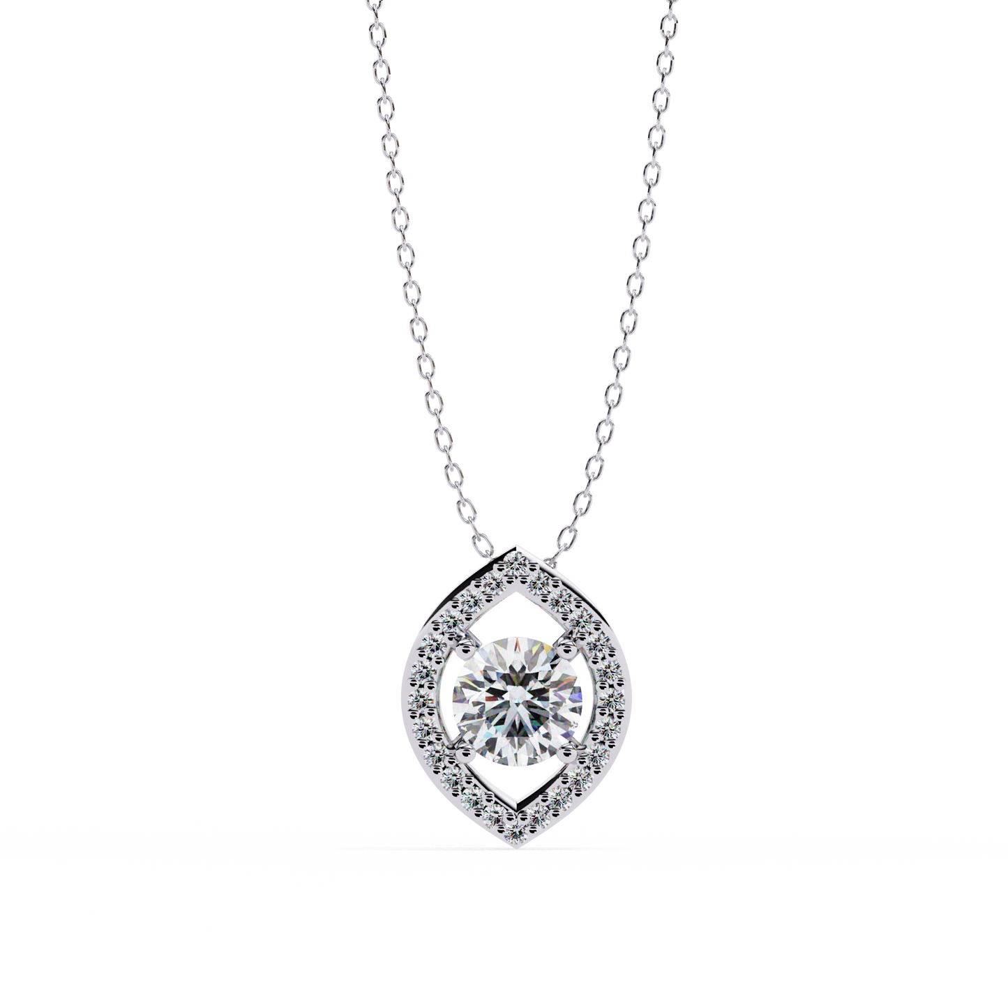elara eye lab grown diamond pendant