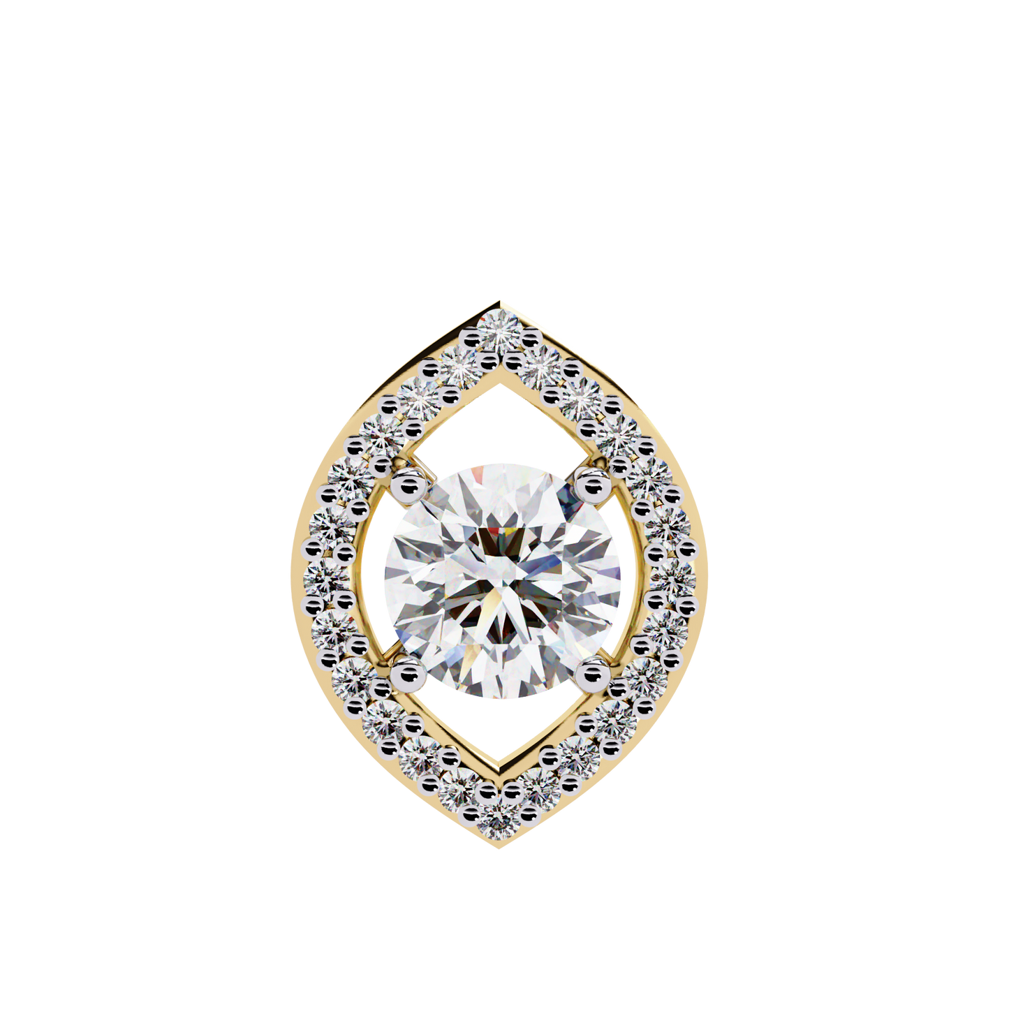 elara eye lab grown diamond pendant
