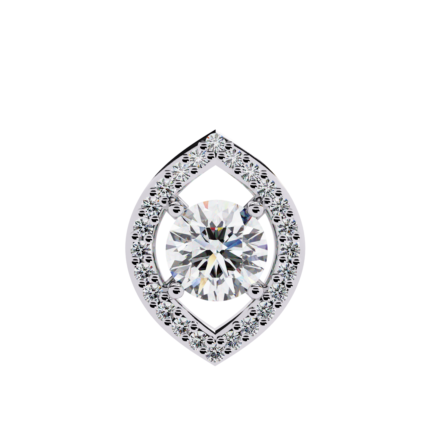 elara eye lab grown diamond pendant