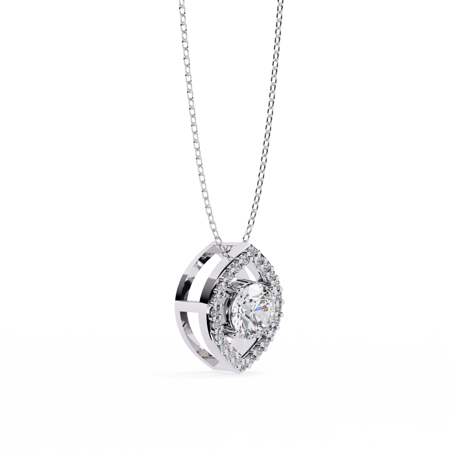 elara eye lab grown diamond pendant