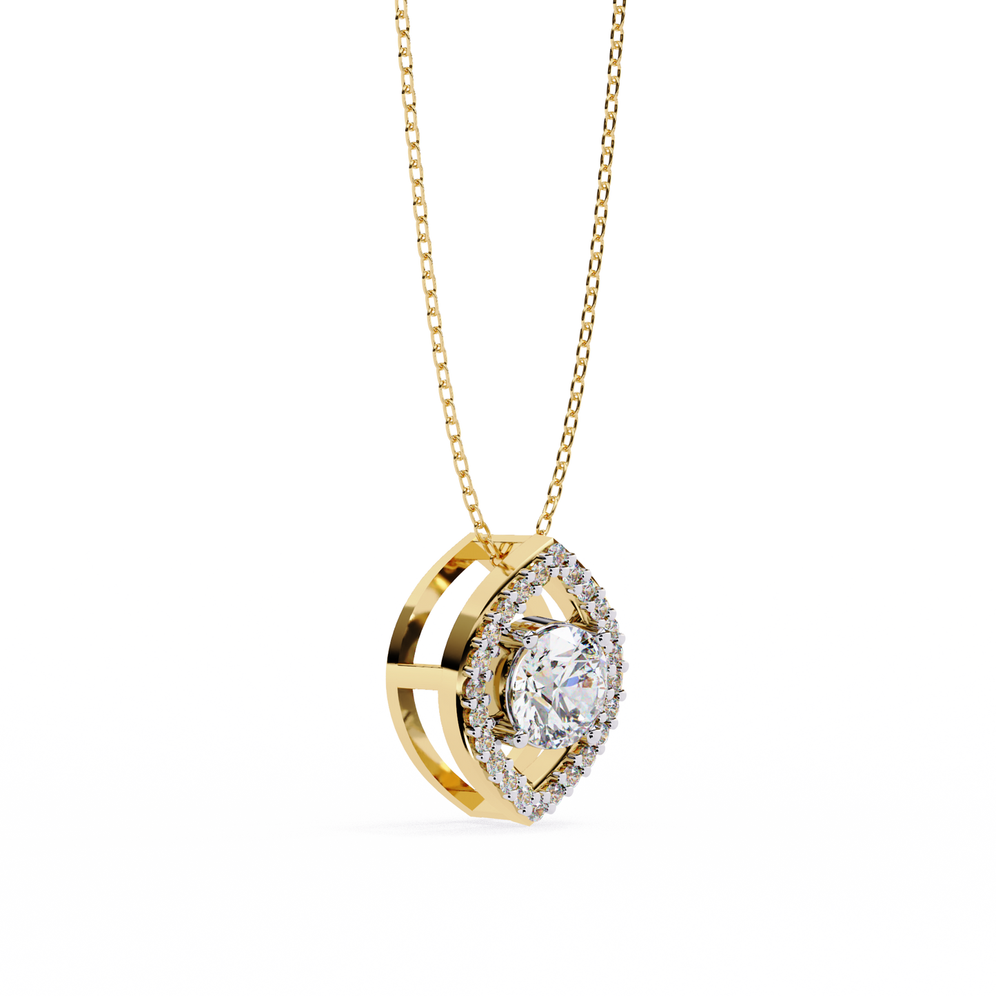 elara eye lab grown diamond pendant