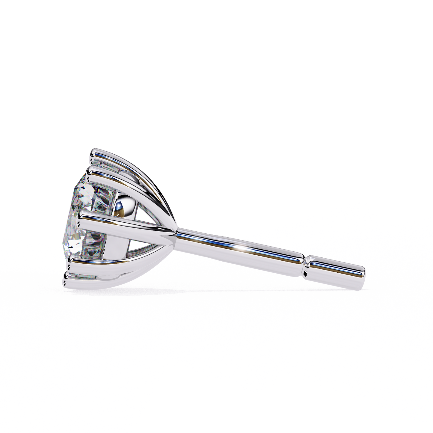 eterna six prong solitaire lab grown diamond studs