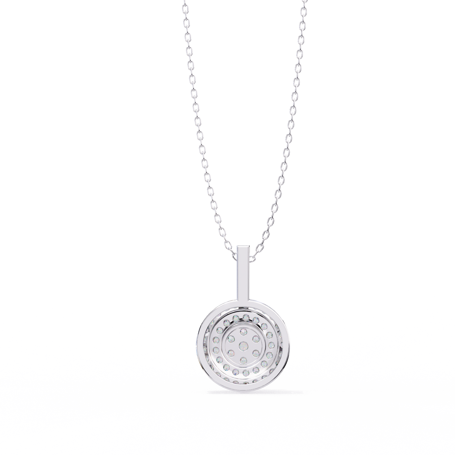 orbit cluster lab grown diamond pendant