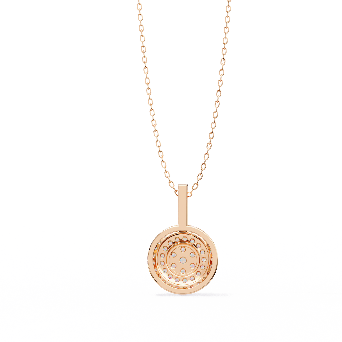 orbit cluster lab grown diamond pendant